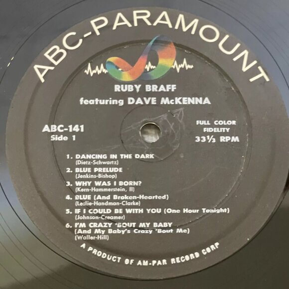 Ruby Braff (Vinyl, 1956) ABC Paramount ABC 141 VG+ RECORD ONLY Dave McKenna LP - Picture 2 of 6